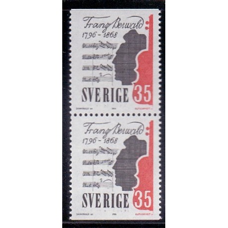 Sverige. 1968. Franz Berwalds død. AFA nr. 607Co & 607Cn **  postfrisk stemplet FDC st,