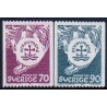 Sverige. 1968. Kirkernes Verdensråd,  70-90 Øre, AFA nr. 618-19 **        postfrisk stemplet FDC st,