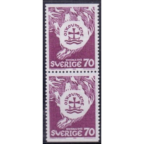 Sverige. 1968. Kirkernes Verdensråd, AFA nr. 618Co & 618Cn **  postfrisk stemplet FDC st,
