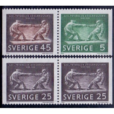 Sverige. 1968. Axel Petersson Döderhultarn, 5-45 Øre. AFA nr. 625Cv-624Ch ** (2 par)     postfrisk stemplet FDC st,
