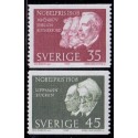 Sverige. 1968. Nobelpristager 1908, 35-40 Øre AFA nr. 632-33 **    postfrisk stemplet FDC st,