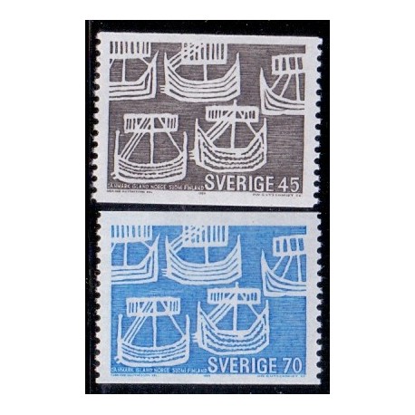 Sverige. 1969. Nordens dag, 45-70 Øre, AFA nr. 636-37 **  postfrisk stemplet FDC st,