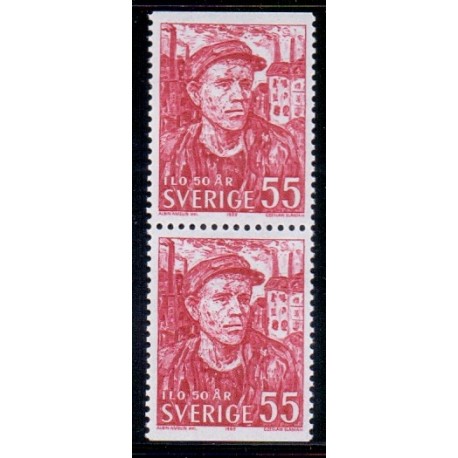 Sverige. 1969. I. L. O. 50 år, AFA nr. 638Co & 638Cn **     postfrisk stemplet FDC st,