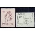 Sverige. 1969. Forfattere, 45-55 Øre, AFA nr. 659-60 **     postfrisk stemplet FDC st,
