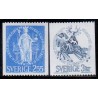 Sverige. 1970. Heraldik, 2,55-3 kr. FLOUR Alm papir AFA nr. 678-79 **     postfrisk stemplet FDC st,