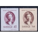 Sverige. 1971. Kvinders valgret 45 Øre-1 kr. AFA nr. 708-09 **    postfrisk stemplet FDC st,