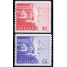 Sverige. 1971. Flygtninge 71, 40-55 Øre. AFA nr. 710-11 **   postfrisk stemplet FDC st,