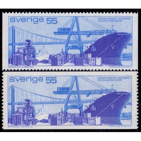 Sverige. 1971. Containertransport, 55 Øre. AFA nr. 716-16A **    postfrisk stemplet FDC st,