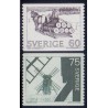 Sverige. 1971. Tømmertransport og vindmølle, 60-75 Øre. AFA nr. 717-18 **    postfrisk stemplet FDC st,