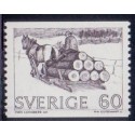 Sverige. 1976. Tømmertransport, 60 Øre. ALM papir AFA nr. 717uF **    postfrisk stemplet FDC st,