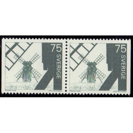 Sverige. 1971. Vindmølle. AFA nr. 718Cv  & 718Ch **    postfrisk stemplet FDC st,