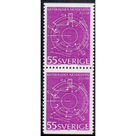 Sverige. 1971. Musikalsk akademi 200 år. AFA nr. 719Co & 719Cn **    postfrisk stemplet FDC st,