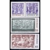Sverige. 1971. Stenhuggerværker 5-65 Øre. AFA nr. 723Cv-26 ** (1 par+2)  postfrisk stemplet FDC st,