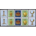 Sverige. 1971. Rigsregalier. AFA nr. 729Co-733Cn ** (5 par)  postfrisk stemplet FDC st,