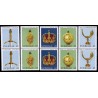 Sverige. 1971. Rigsregalier. AFA nr. 729Co-733Cn ** (5 par)  postfrisk stemplet FDC st,