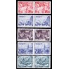 Sverige. 1971. Julefrimærker. AFA nr. 735Cv-739Ch ** (5 par) postfrisk stemplet FDC st,