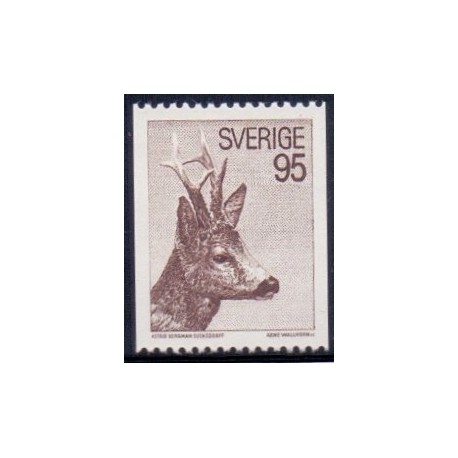 Sverige. 1972. Rådyr, 95 Øre,ALM papir AFA nr. 752uF **    postfrisk stemplet FDC st,