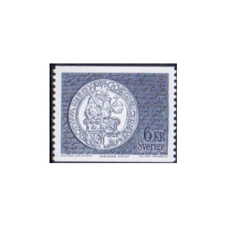 Sverige. 1972. Møntmotiv 6 kr, AFA nr. 758 **     postfrisk stemplet FDC st,