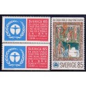 Sverige. 1972. FN miljøbeskyttelse 65-85 Øre, AFA nr. 764-64A ** (3)      postfrisk stemplet FDC st,