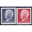 Sverige. 1972. Kong Adolf VI, 75 Øre-1 kr. AFA nr. 782-83 **     postfrisk stemplet FDC st,