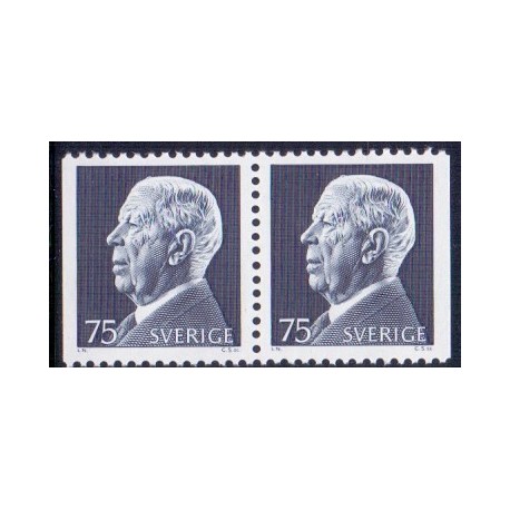 Sverige. 1972. Kong Adolf VI. AFA nr. 782Cv & 782Ch **    postfrisk stemplet FDC st,