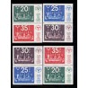 Sverige. 1974. STOCKHOLMIA 74, i parstykker AFA nr. 852Co-855Cn ** (4 par)  postfrisk stemplet FDC st,
