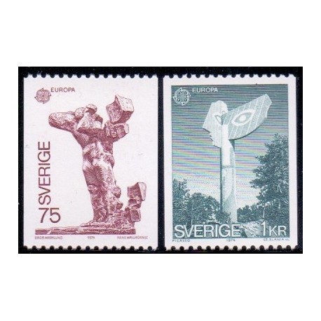 Sverige. 1974. Europamærker / CEPT, AFA nr. 856-57 **   postfrisk stemplet FDC st,