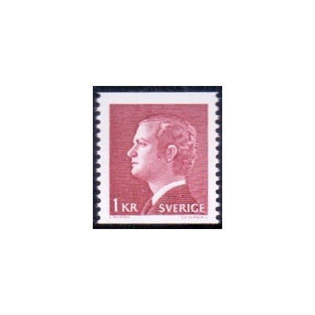Sverige. 1976. Kong Carl XVI, 75 Øre, ALM papir. AFA nr. 859uF **  postfrisk stemplet FDC st,