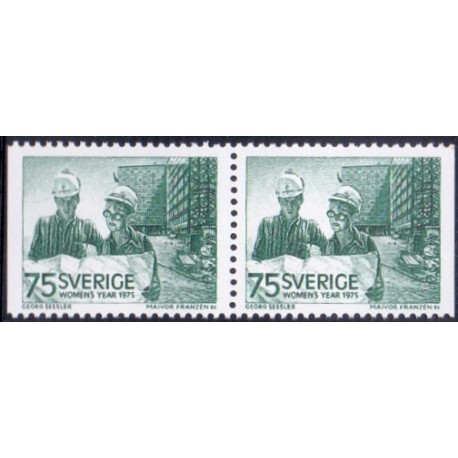 Sverige. 1975. FN's kvindeår, AFA nr. 903Cv & 903Ch **    postfrisk stemplet FDC st,