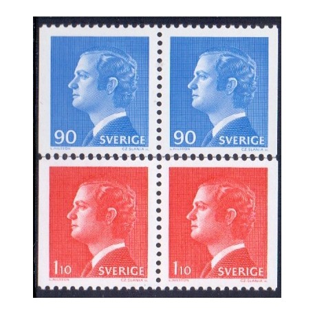 Sverige. 1975. Suppleringsværdier. AFA nr. 905Cv-906Ch ** (2 par)   postfrisk stemplet FDC st,