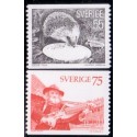 Sverige. 1975. Pindsvin og spillemand. 55-75 Øre. AFA nr. 927-28 **     postfrisk stemplet FDC st,