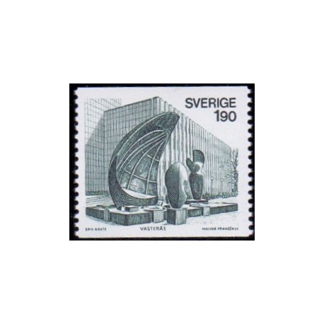 Sverige. 1976. Skulptur. 1,90 Kr. ALM papir. AFA nr. 942uF **   postfrisk stemplet FDC st,