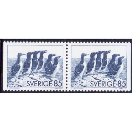 Sverige. 1976. Alkefugle, i parstykke. AFA nr. 946Cv & 946Ch **  postfrisk stemplet FDC st,