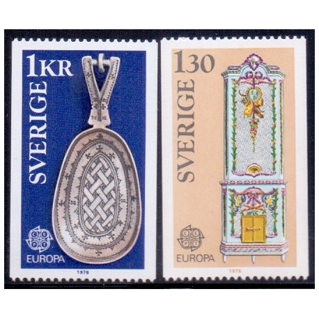 Sverige. 1976. Europamærker / CEPT 1-1,30 kr. AFA nr. 947-48 **  postfrisk stemplet FDC st,