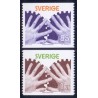 Sverige. 1976. Arbejderbeskyttelse 85 Øre-1 kr. AFA nr. 965-66 **   postfrisk stemplet FDC st,