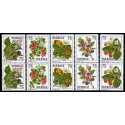 Sverige. 1977. Vilde bær, i parstykke AFA nr. 997Ch-1001Ch ** (5 par)    postfrisk stemplet FDC st,