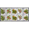 Sverige. 1977. Vilde bær, i parstykke AFA nr. 997Ch-1001Ch ** (5 par)    postfrisk stemplet FDC st,