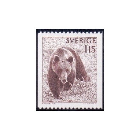 Sverige. 1978. Bjørn, 1,15 kr. AFA nr. 1020 **   postfrisk stemplet FDC st,