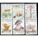 Sverige. 1978. Svampe i parstykker. AFA nr. 1045Co-1050Cn ** (3 par)   postfrisk stemplet FDC st,