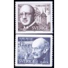 Sverige. 1978. Nobelpristagere 1918 1,30-1,70 kr. AFA nr. 1057-58 **   postfrisk stemplet FDC st,