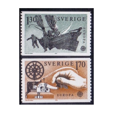 Sverige. 1979. Europamærker / CEPT. 1,30-1,70 kr. AFA nr. 1063-64 **    postfrisk stemplet FDC st,