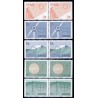 Sverige. 1980 Vedvarende energiformer. AFA nr. 1101-05 postfrisk sammentryk stemplet  hæfte FDC parstykkke