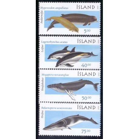 Island. 2000. Havpattedyr. AFA nr. 939-42 **     postfrisk st. stemplet FDC