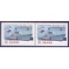 Island. 2001. Kystvagten 75 år, i parstykke. AFA nr. 958Cv & 958Ch **   postfrisk st. stemplet FDC