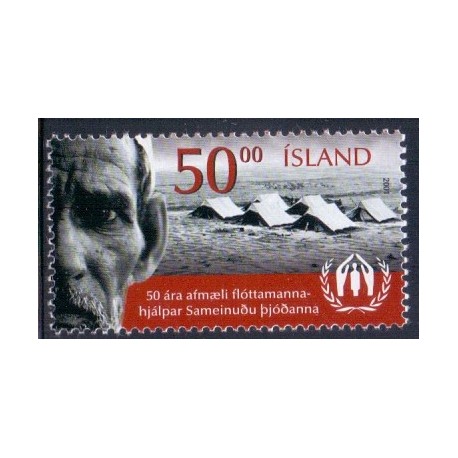 Island. 2001. Flygtninge. AFA nr. 959 **      postfrisk st. stemplet FDC