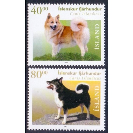 Island. 2001. Islandske fårehunde. AFA nr. 962-63 **      postfrisk st. stemplet FDC