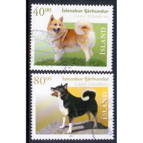 Island. 2001. Islandske fårehunde. AFA nr. 962-63 **      postfrisk st. stemplet FDC