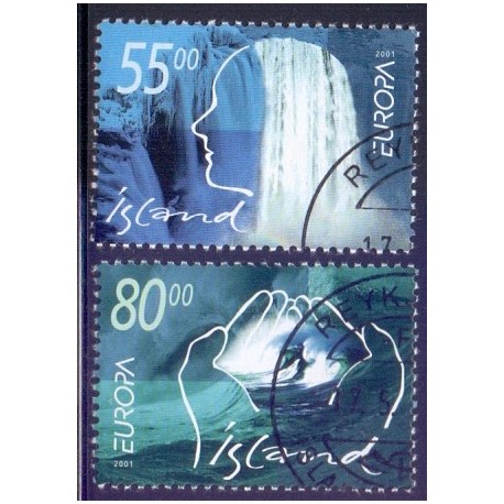 Island. 2001. Europamærker / CEPT. AFA nr. 966-67 **      postfrisk st. stemplet FDC