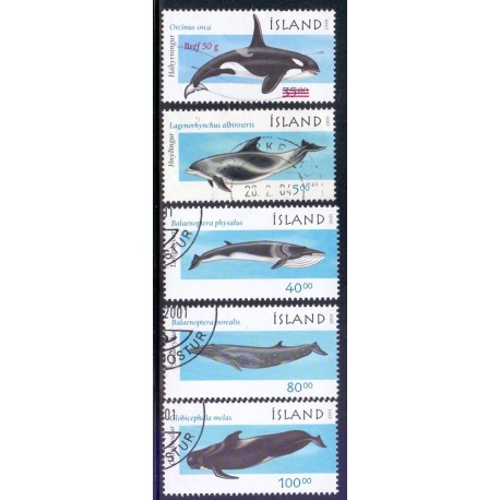 Island. 2001. Havpattedyr III. AFA nr. 973-77 **    postfrisk st. stemplet FDC