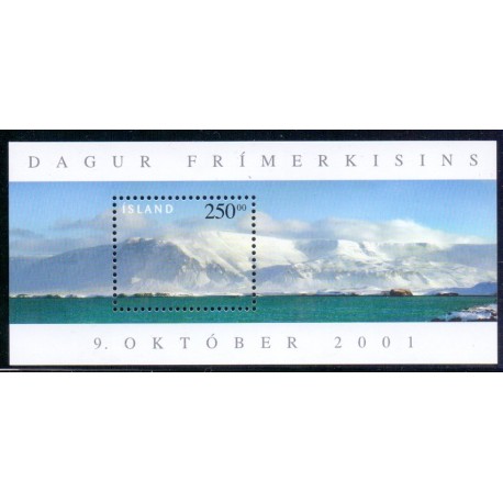 Island. 2001. Frimærkets dag, i miniark. AFA nr. 980 **    postfrisk st. stemplet FDC
